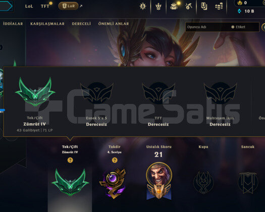 TR ZÜMRÜT 4 / 4 KOSTÜM / 10K MÖ