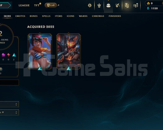 EUW Unranked | 2 Kostüm - 22 Hero | LoL Hesap