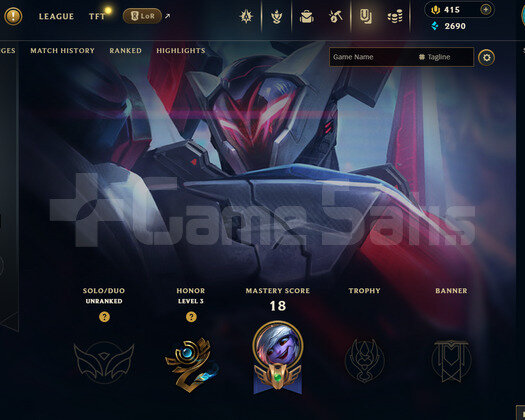 EUW Unranked | 2 Kostüm - 33 Hero | LoL Hesap