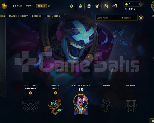 EUW Unranked | 3 Kostüm - 47 Hero | LoL Hesap