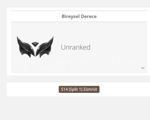GEÇEN SEZON ZÜMRÜT / DERECELİ HAZIR / UNRANKED