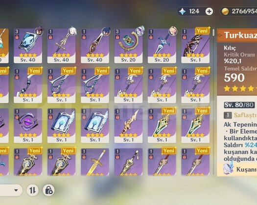Ar 54 | RATE UP C1 SKİRK GENSHİN HESAP