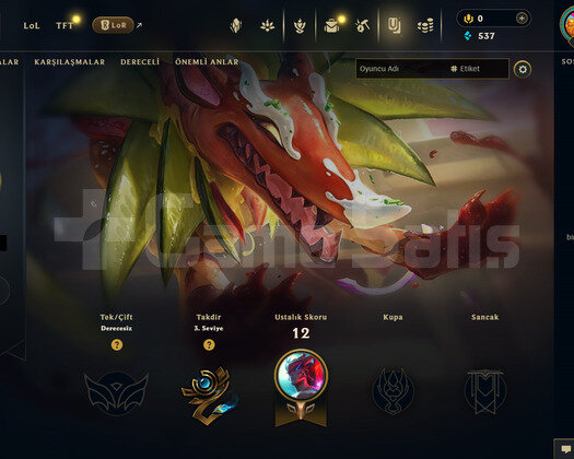 TR Unranked | 2 Kostüm - 25 Hero | LoL