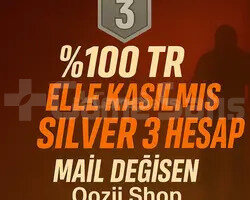 TR + SİLVER 3 + MAİL DEĞİŞEN +DÜŞÜK MMR !