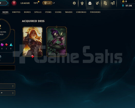 EUW Demir 4 | 2 Kostüm - 27K Mö | LoL Hesap
