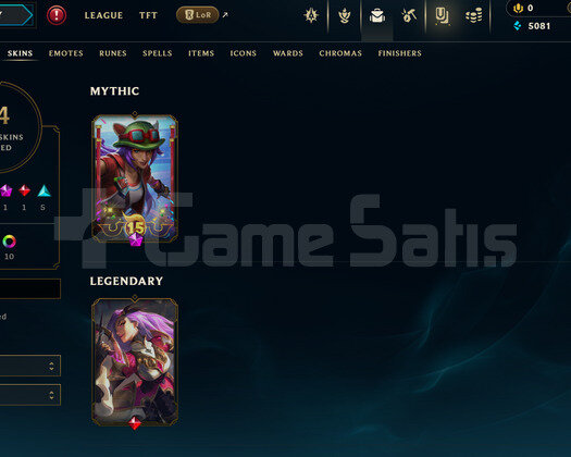 EUW Plat 4 | 14 Kostüm - 52 Hero | LoL Hesap