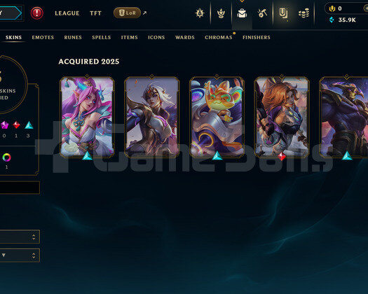 EUW Bronz 1 | 5 Kostüm - 35K Mö | LoL Hesap