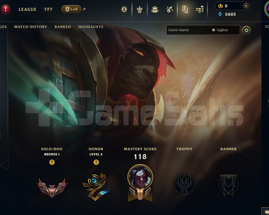 EUW Bronz 1 | 3 Kostüm - 54 Hero | LoL Hesap
