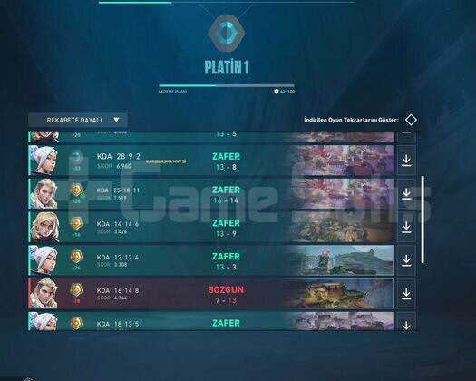 PLAT YÜKSEK MMR