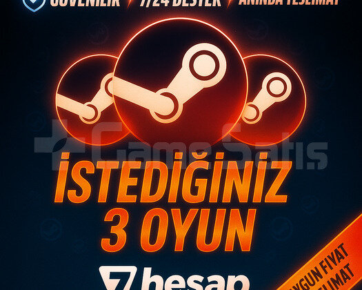 3 Tane İstediğiniz Oyun + Garanti