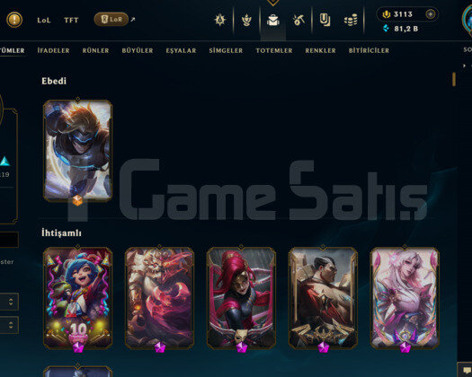 TR | 278 KOSTÜM 81K+ ÖZ 527 LVL EFSANE MAİL HESAP