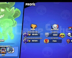 90k dolu 375 kostümlü Brawl stars hesabı