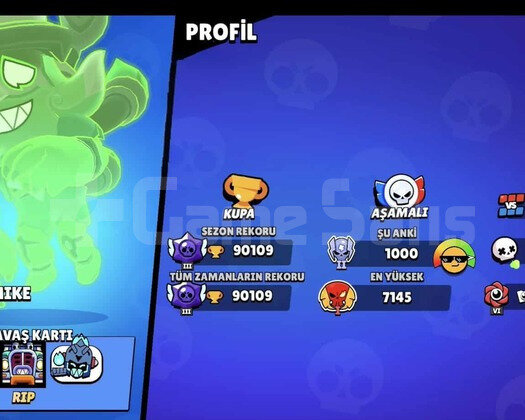 90k dolu 375 kostümlü Brawl stars hesabı