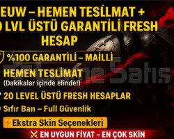 EUW 20 LEVEL ÜSTÜ GARANTİLİ MAİLLİ FRESH HESAP!!!!