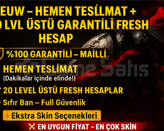 EUW 20 LEVEL ÜSTÜ GARANTİLİ MAİLLİ FRESH HESAP!!!!