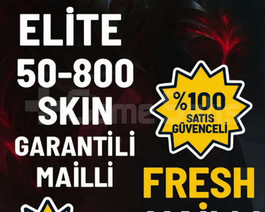 TR ELİTE 50-800 SKİN GARANTİLİ MAİLLİ FRESH HESAP!