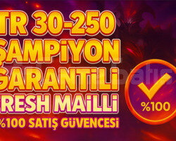 TR 30-250 ŞAMPİYON GARANTİLİ MAİLLİ FRESH HESAP!!!