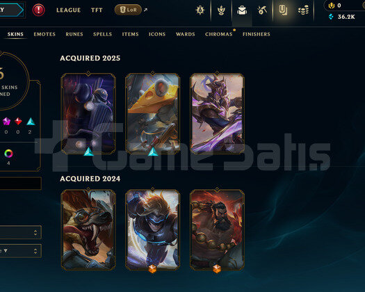 EUW Gold 1 | 6 Kostüm - 36K Mö | LoL Hesap