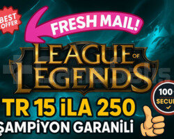 TR 15-250 ŞAMPİYON GARANTİLİ MAİLLİ FRESH HESAP!!!