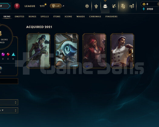 EUW Unranked | 4 Kostüm - 35 Hero | LoL Hesap