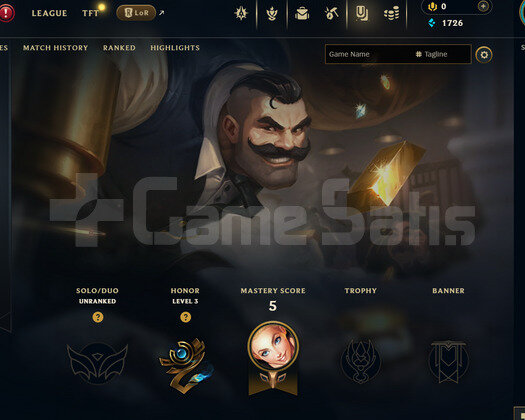 EUW Unranked | 4 Kostüm - 35 Hero | LoL Hesap