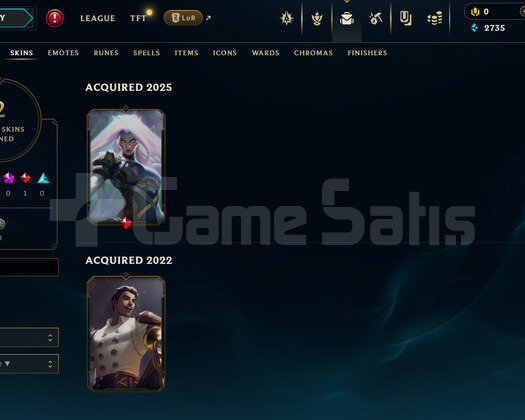 EUW Unranked | 2 Kostüm - 25 Hero | LoL Hesap