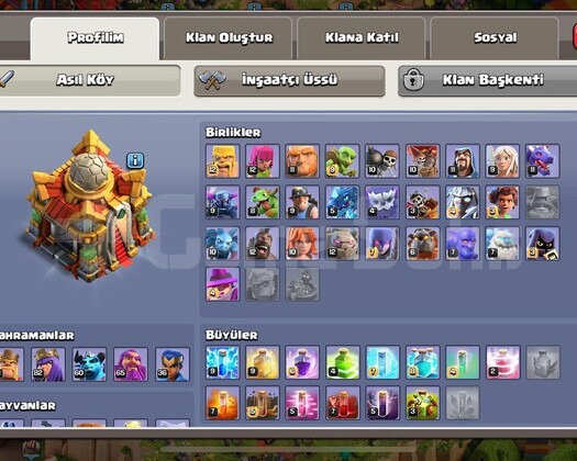 Efsane Clash Of Clans Hesabı 227 Seviye