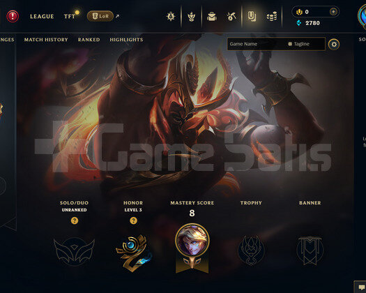 EUW Unranked | 1 Kostüm - 22 Hero | LoL Hesap