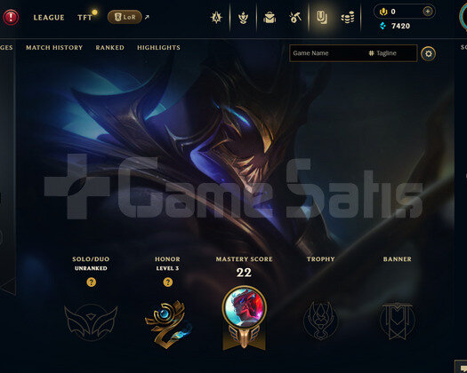EUW Unranked | 3 Kostüm - 38 Hero | LoL Hesap
