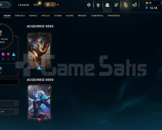 TR Unranked | 2 Kostüm - 16K Mö | LoL Hesap