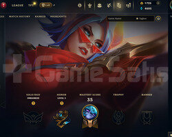 EUW Unranked | 1725 Rp - 5 Kostüm | LoL Hesap