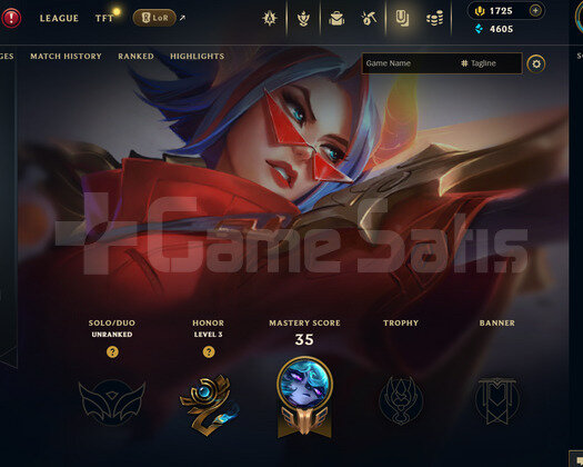 EUW Unranked | 1725 Rp - 5 Kostüm | LoL Hesap
