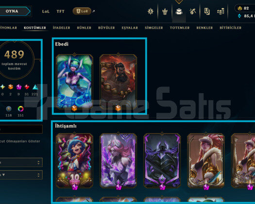 830 LEVEL / 489 SKİN / 180 HERO +MAİL +6400 SATIŞ