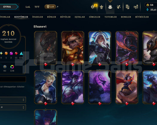 547 LEVEL / 210 SKİN / 176 HERO +MAİL +6400 SATIŞ