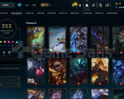 418 LEVEL / 353 SKİN / 171 HERO +MAİL +6400 SATIŞ