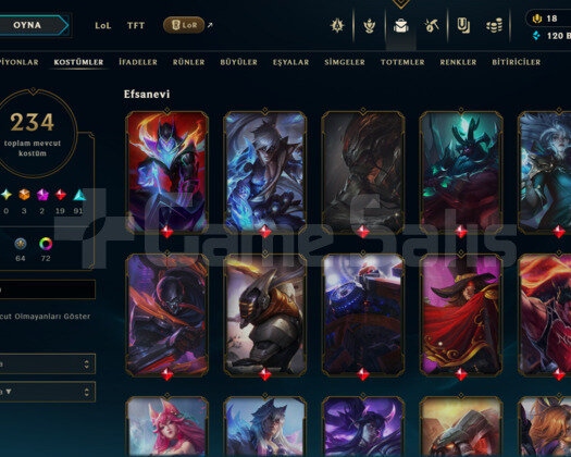 544 LEVEL / 234 SKİN / 176 HERO +MAİL +6400 SATIŞ