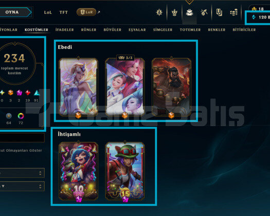 544 LEVEL / 234 SKİN / 176 HERO +MAİL +6400 SATIŞ