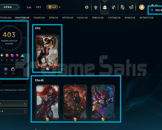 741 LEVEL / 403 SKİN / 174 HERO +MAİL +6400 SATIŞ
