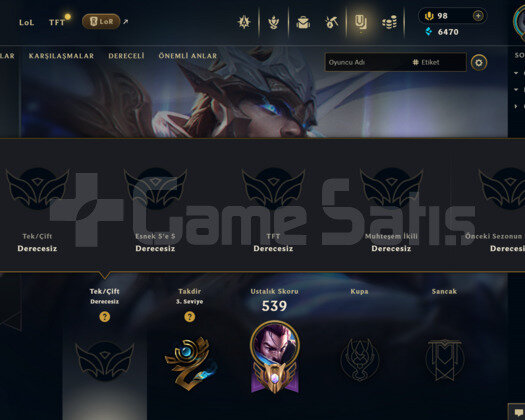TR | 110 KOSTÜM 188 LEVEL UNRANKED MAİL HESAP