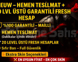 EUW 20 LEVEL ÜSTÜ GARANTİLİ MAİLLİ FRESH HESAP!!!!
