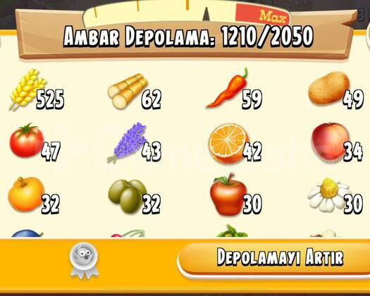 81 Level 6000 Ağıl 2000 Ambar Kapasiteli Hesap