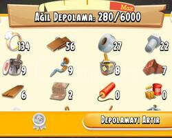 81 Level 6000 Ağıl 2000 Ambar Kapasiteli Hesap