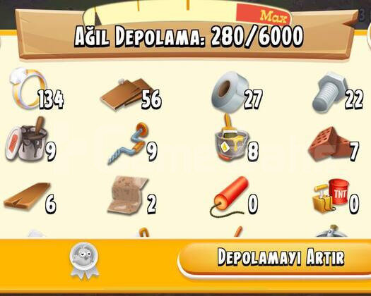 81 Level 6000 Ağıl 2000 Ambar Kapasiteli Hesap