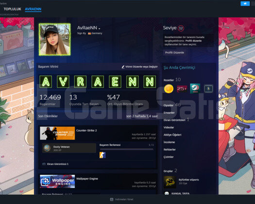 Counter Strike 2 Seçkin + Dolu Steam Hesabı