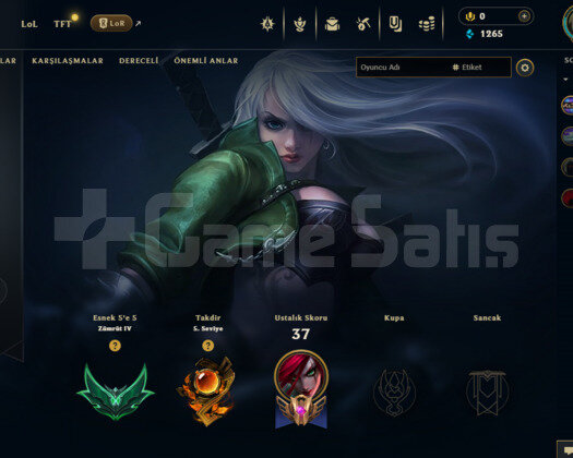 ZÜMRÜT SMURF HESAP YÜKSEK MMR LP GAİN HANDMADE
