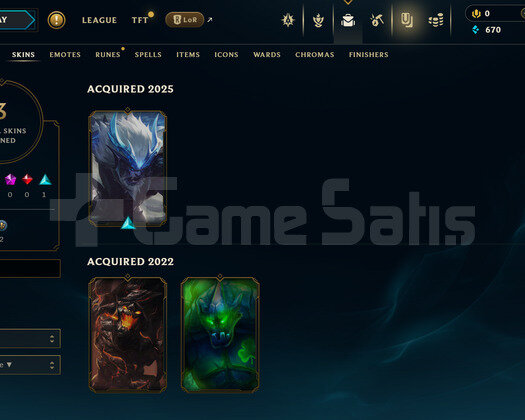 TR Unranked | 3 Kostüm - 33 Hero | LoL Hesap