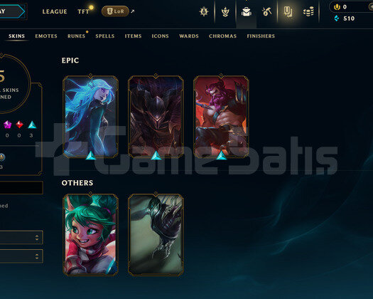 TR Unranked | 5 Kostüm - 29 Hero | LoL Hesap