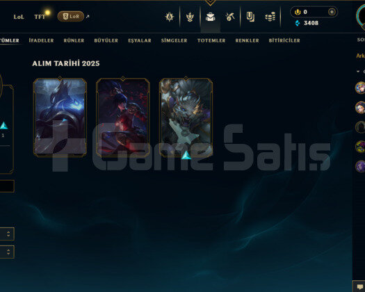LOL/TR 3 SKİNLİ ÇITIRLIK FRESH GOLD HESAP