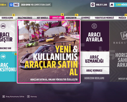FORZA HORİZON 5 PC 950M CR + 230 ARAÇ FULL+FULL