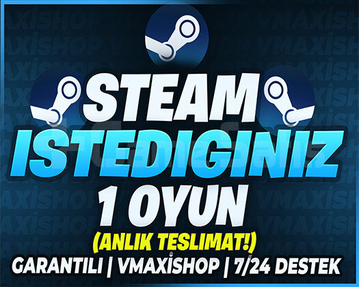 İSTEDİĞİNİZ 1 OYUN STEAM + GARANTİ